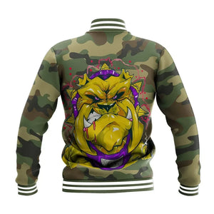 AfricaZone Jacket - Military Thunder Bulldog Omega Psi Phi Baseball Jacket J5 | Africazone.store9 | Africazone.store
