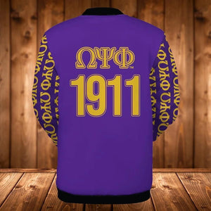 AfricaZone Greek Life Jacket - The Oracle Omega Psi Phi Fraternity Baseball Jacket J5 | Africazone.store