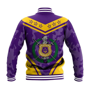 AfricaZone Jacket - Omega Psi Phi Camouflage Baseball Jacket J09 | Africazone.store