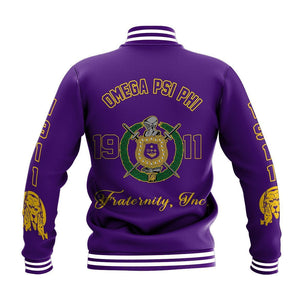 AfricaZone Jacket - Omega Psi Phi Edsel Baseball Jacket J09 | Africazone.store