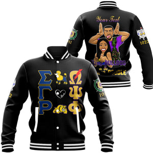 AfricaZone Jacket - Couple Omega Psi Phi and Sigma Gamma Rho Baseball Jackets A31 | Africazone.store
