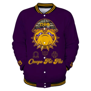 AfricaZone Jacket - Omega Psi Phi Mad Bulldog Baseball Jacket J5 | Africazone.store