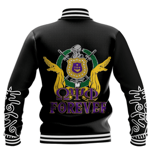 AfricaZone Jacket - Omega Psi Phi Forever Baseball Jackets A31 | Africazone.store