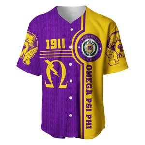 Africazone Baseball Jersey - Personalised Omega Psi Phi Bull Dogs Sport J5 | Africazone.store