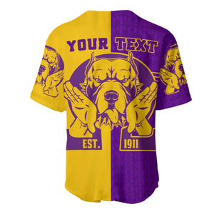 Africazone Baseball Jersey - Personalised Omega Psi Phi Bull Dogs Sport J5 | Africazone.store