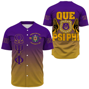 Africazone Baseball Jersey - Omega Psi Phi Gradient A31 | Africazone.store