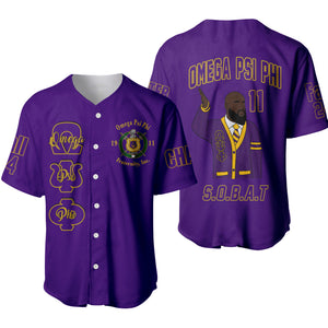 (Custom) Africazone Baseball Jersey - Omega Psi Phi Fraternity A31 | Africazone.store