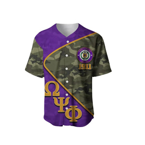 Africazone Baseball Jersey - Omega Psi Phi Army Style J5 | Africazone.store