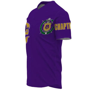 (Custom) Africazone Baseball Jersey - Omega Psi Phi (Purple) A31 | Africazone.store