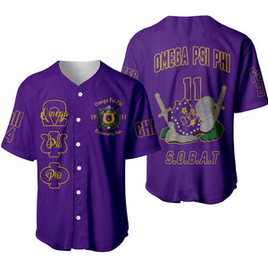 (Custom) Africazone Baseball Jersey - Omega Psi Phi Fraternity Knight A31 | Africazone.store