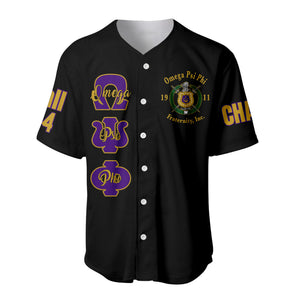 (Custom) Africazone Baseball Jersey - Omega Psi Phi Fraternity Knight A31 | Africazone.store