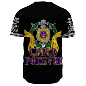 Africazone Baseball Jersey - Omega Psi Phi Forever A31 | Africazone.store