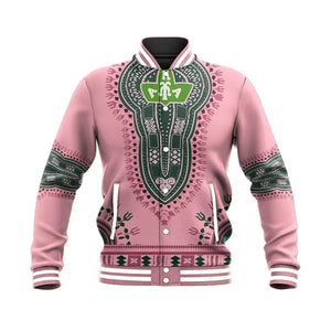 AKA Dashiki Baseball Jacket | Gettee.store