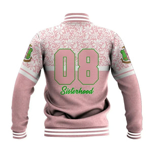 Africa Zone Greek Life Clothing - AKA Sorority Flower Lace Baseball Jacket J5