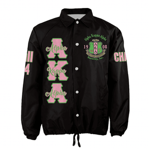 (Custom) Africa Zone Greek Life Clothing - AKA Sorority Pretty Girl Crossing Jacket A31