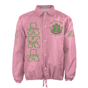 (Custom) Africa Zone Greek Life Clothing - AKA Sorority Pretty Girl Crossing Jacket A31