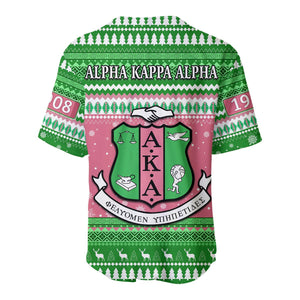 Africa Zone Greek Life Clothing - AKA Sorority Africa Zonen Pattern Christmas Baseball Jerseys A31