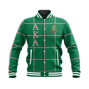 Africa Zone Greek Life Clothing - Lux AKA Sorority Blade Baseball Jacket J5