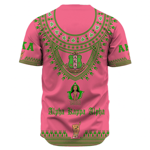 Africa Zone Greek Life Clothing - AKA Sorority Dashiki Baseball Jerseys A31