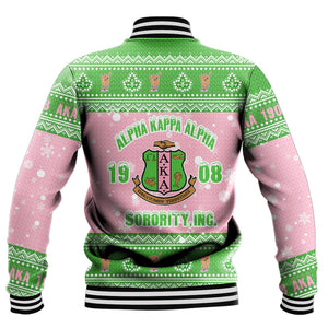 Africa Zone Greek Life Clothing - AKA Sorority Christmas Baseball Jackets A31
