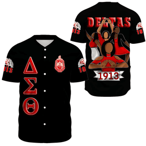 Africa Zone Greek Life Clothing - Delta Sigma Theta Sorority Sisterhood Baseball Jerseys A31