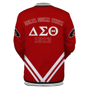 Africa Zone Greek Life Clothing - Delta Sigma Theta Sorority Modern Girl Baseball Jacket J5