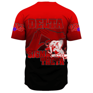 Africa Zone Greek Life Clothing - Delta Sigma Theta Sorority Gradient Baseball Jerseys A31