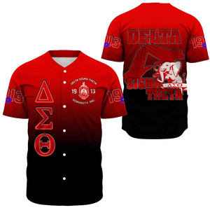 Africa Zone Greek Life Clothing - Delta Sigma Theta Sorority Gradient Baseball Jerseys A31