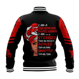 Africa Zone Greek Life Clothing - Delta Sigma Theta Sorority PHENOMENAL BASEBALL JACKET A31