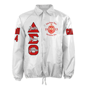 (Custom) Africa Zone Greek Life Clothing - Delta Sigma Theta Sorority Pyramid Crossing Jacket A31