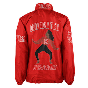 (Custom) Africa Zone Greek Life Clothing - Delta Sigma Theta Sorority Crossing Jacket A31