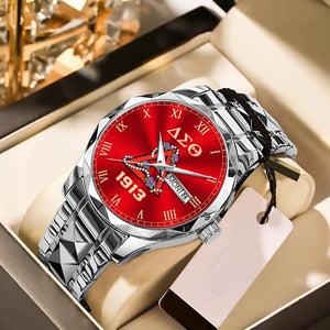 Africa Zone Greek Life Accessories - Delta Sigma Theta Sorority Pyramind Alloy Luxury Quartz Watch A31