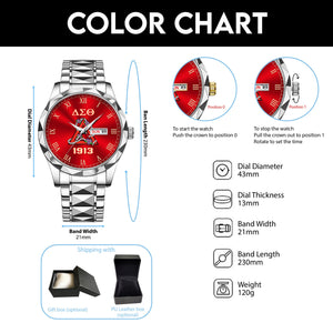 Africa Zone Greek Life Accessories - Delta Sigma Theta Sorority Pyramind Alloy Luxury Quartz Watch A31
