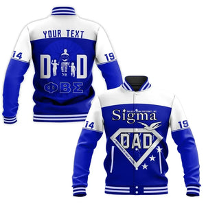 Personalised Phi Beta Sigma Happy Father'S Day Baseball Jacket