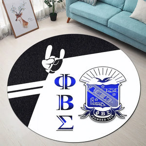 Newest Phi Beta Sigma (Black 02) Round Carpet
