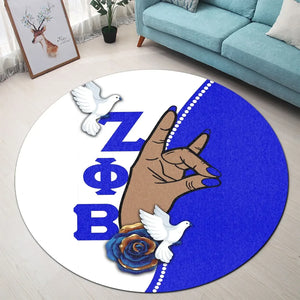 Zeta Phi Beta African Pattern Simple Style Round Carpet