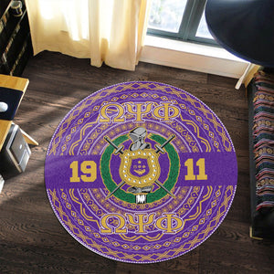 Africazone Round Carpet - Omega Psi Phi African Pattern A31 | Africazone.Store