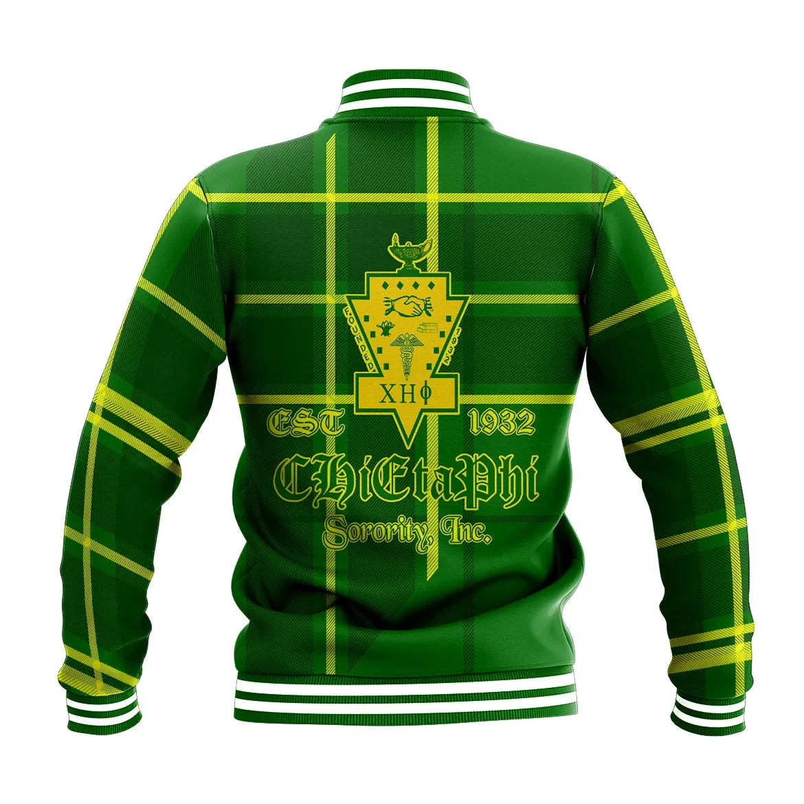 Chi Eta Phi Burberr Style Baseball Jacket