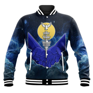 Orisha Obatala Gods And Angel Galaxy Background Baseball Jacket
