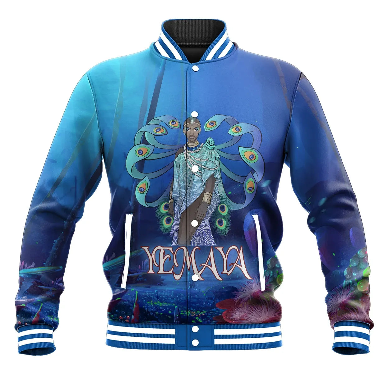 Orisha Yemaya Ocean God Baseball Jacket