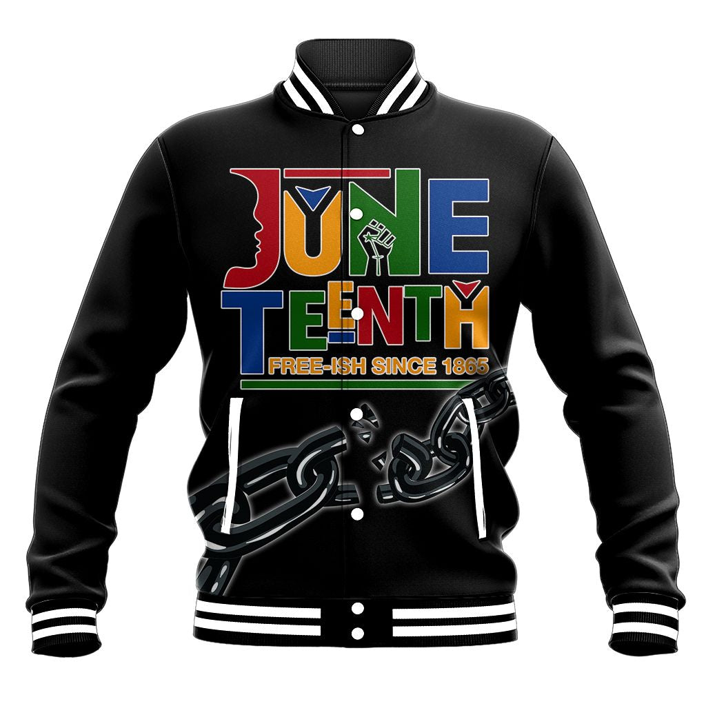 Juneteenth Day 1865 Alphabet Baseball Jacket