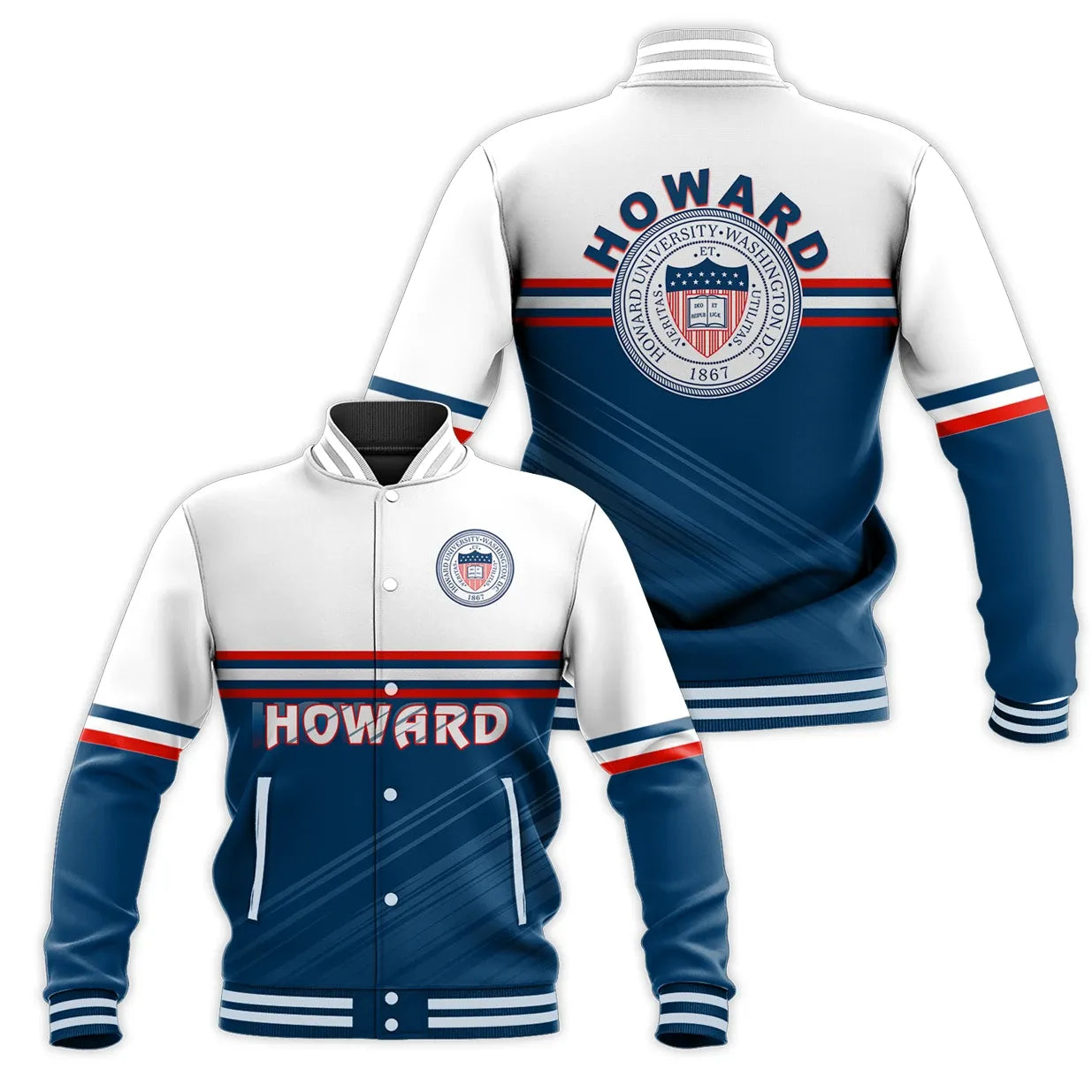 Howard University Version Special Hu  Baseball Jacket