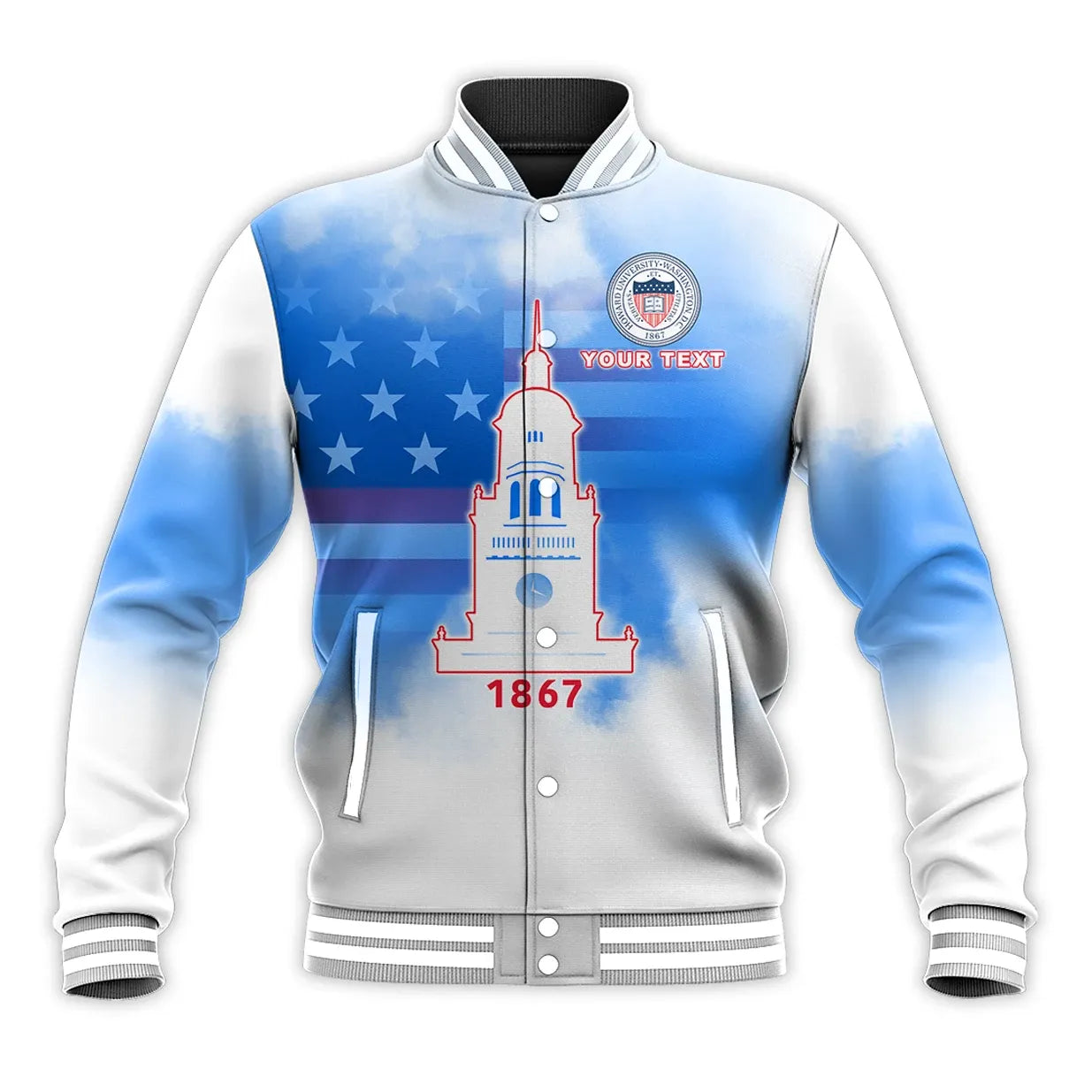 Personalised Howard University Dream High  Baseball Jacket