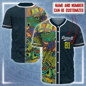 Africa Zone Baseball Jersey - Personalized African Pattern