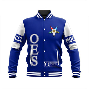 MCM Order of the Eastern Star Blue Baseball Jacket | Africazone.store