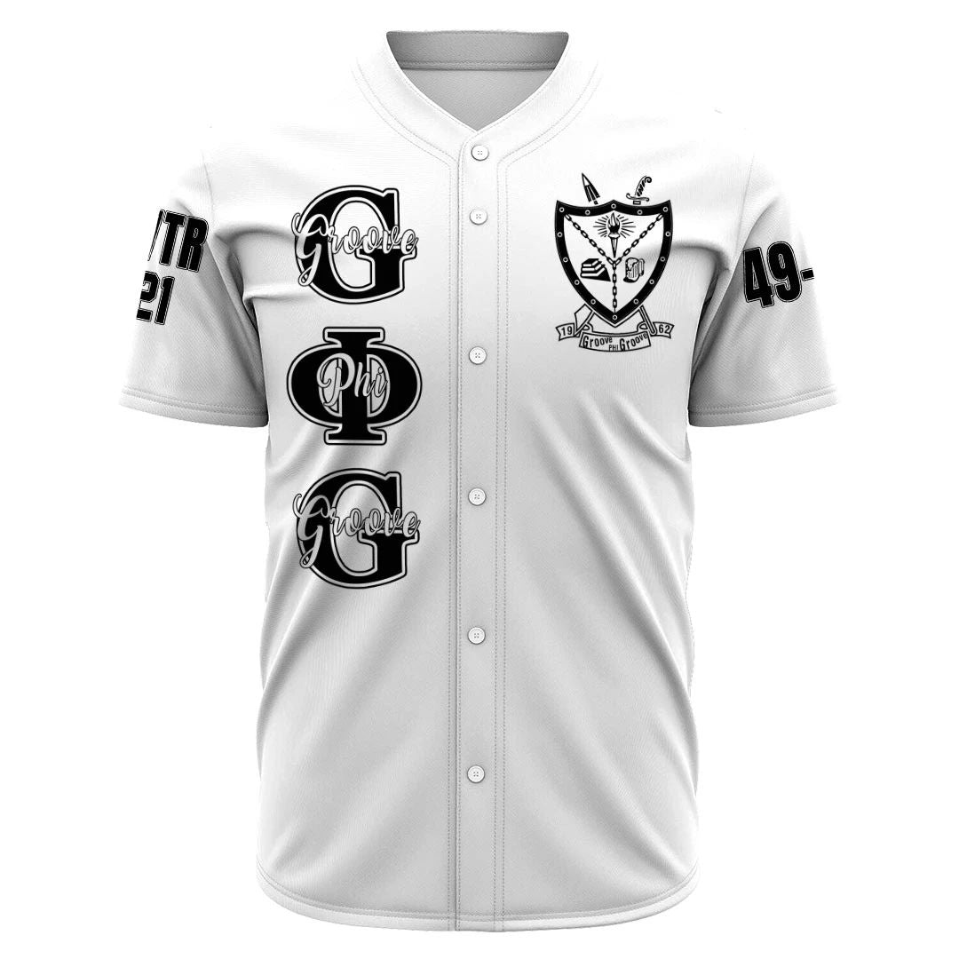 (Custom) Africa Zone Baseball Jersey - Groove Phi Groove White Baseball Jerseys A31