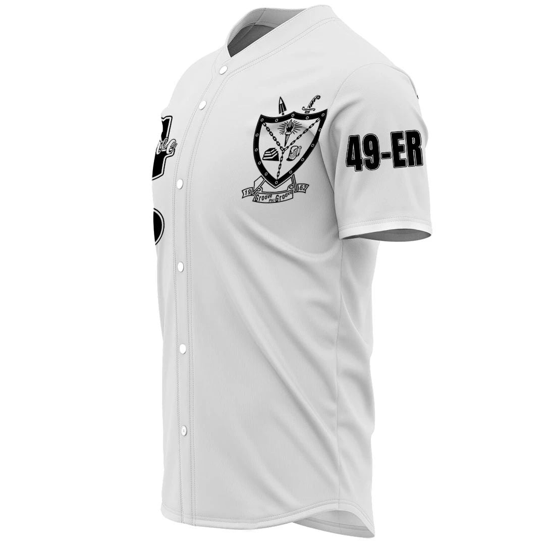 (Custom) Africa Zone Baseball Jersey - Groove Phi Groove White Baseball Jerseys A31