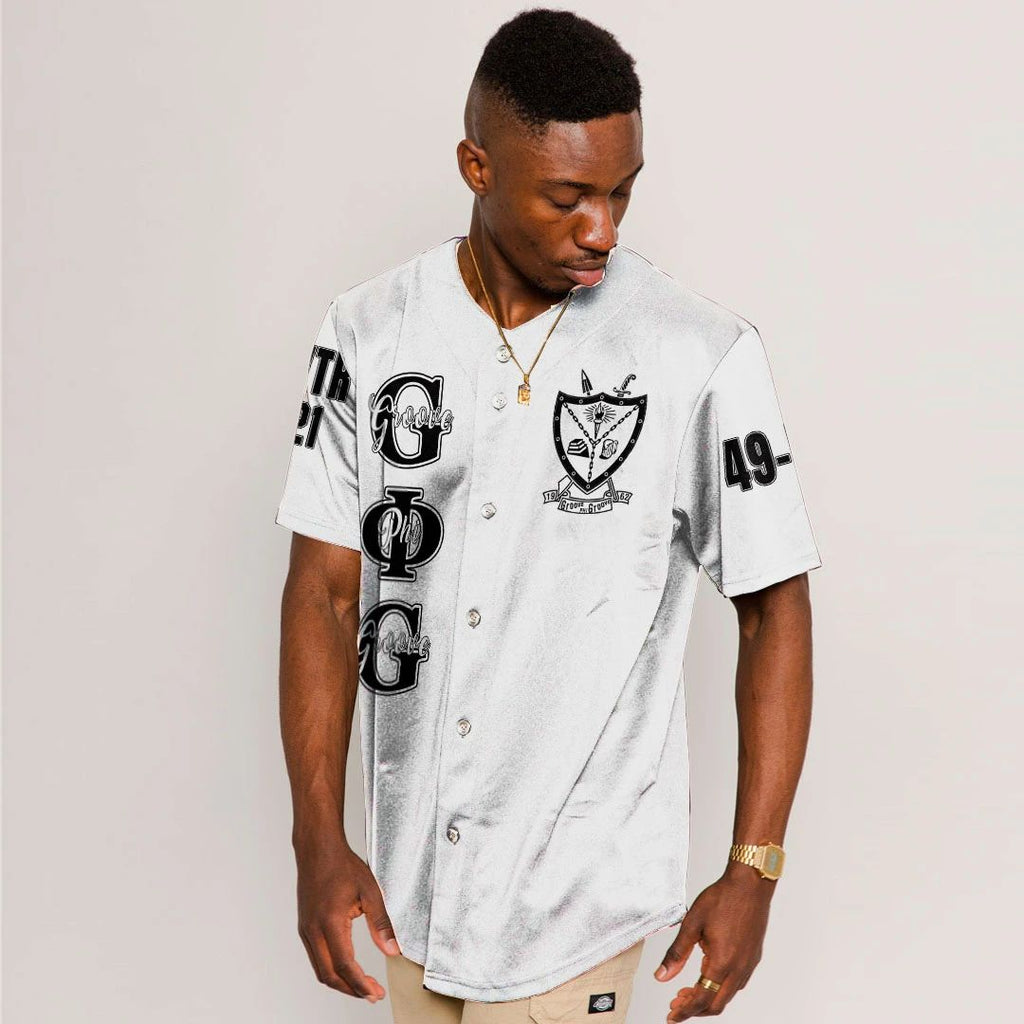 (Custom) Africa Zone Baseball Jersey - Groove Phi Groove White Baseball Jerseys A31