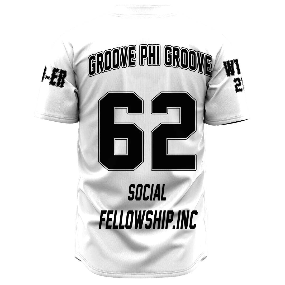 (Custom) Africa Zone Baseball Jersey - Groove Phi Groove White Baseball Jerseys A31