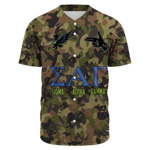 Sigma Alpha Gamma Camo Baseball Jerseys | Africazone.store